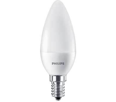 Philips 6.5W E14 Dimmable LED Candle Bulb (Frosted, Cool White)