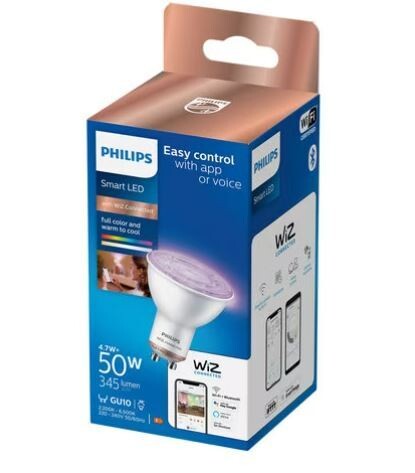 Philips Wiz Smart GU10 LED: Controllable Color Spotlights