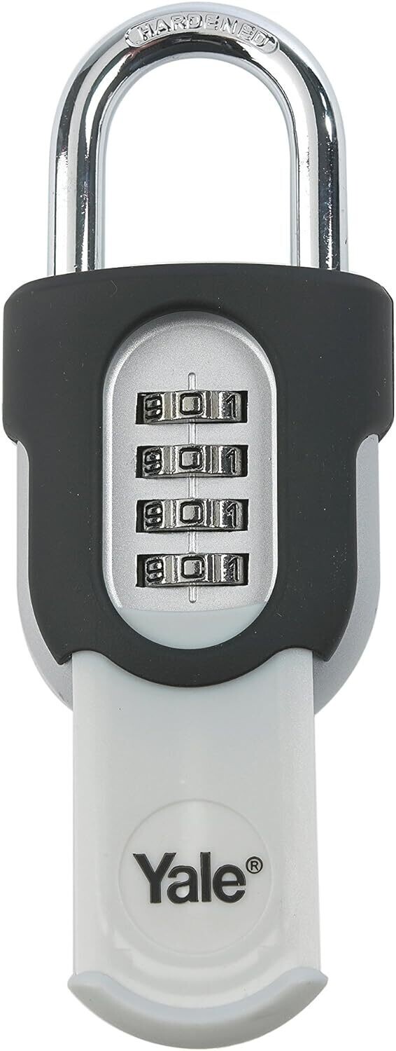 Yale Y879/55/130/1 Combination Padlock with Protective Cover, 50mm, Pack of 1, Suitable for Gates and garages