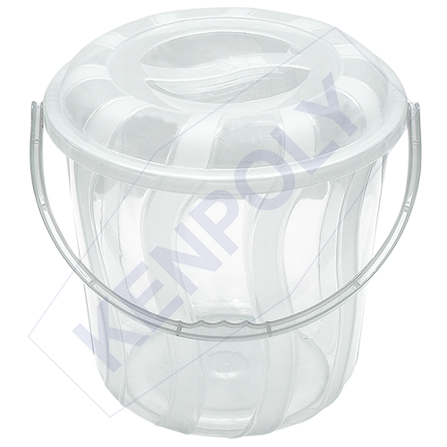 Kenpoly Stripe Clear Bucket with lid 15l