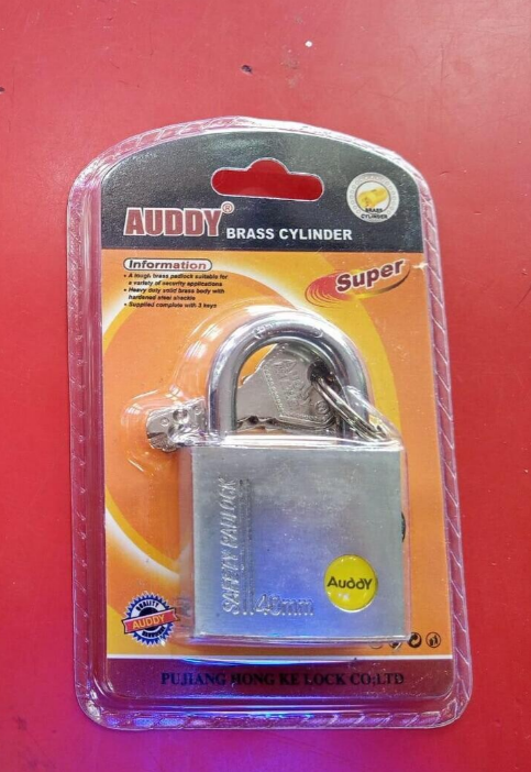 AUDDY LOCK 40mm Brass Padlock PARIS