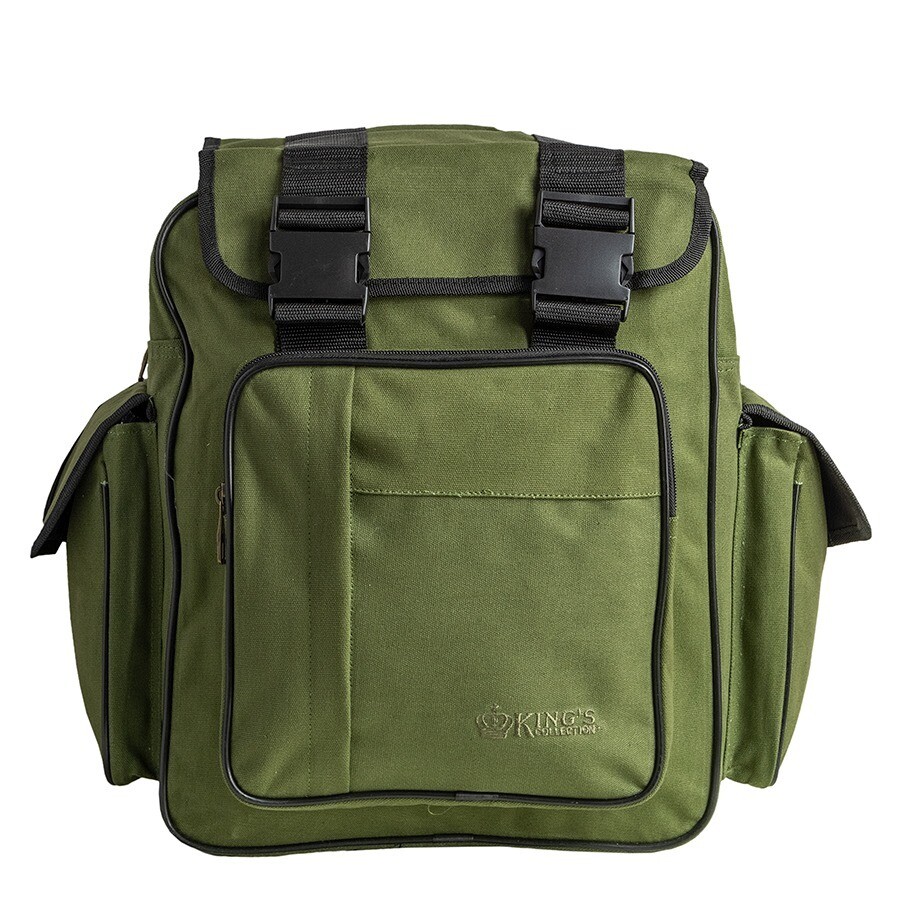 Kings Collection Classic Canvas Backpack 741S: Durable &amp; Functional (Brown, Khaki, Olive)