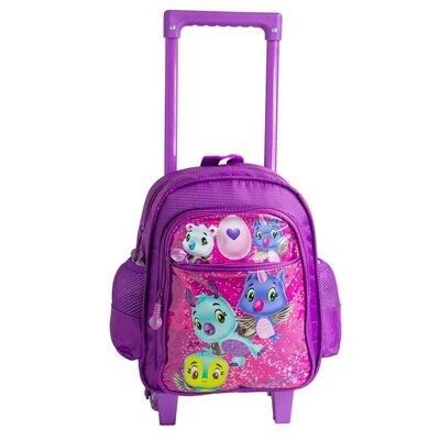 Kings Collection Fun on Wheels Trolley Backpack 1025TNG: School in Style (Cartoon Designs)