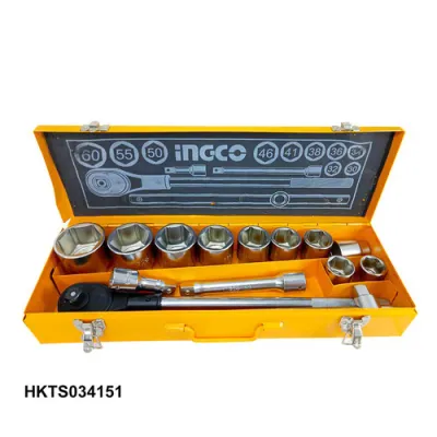 Ingco 15 Pcs Drive Socket Set 3/4-Inches HKTS034151