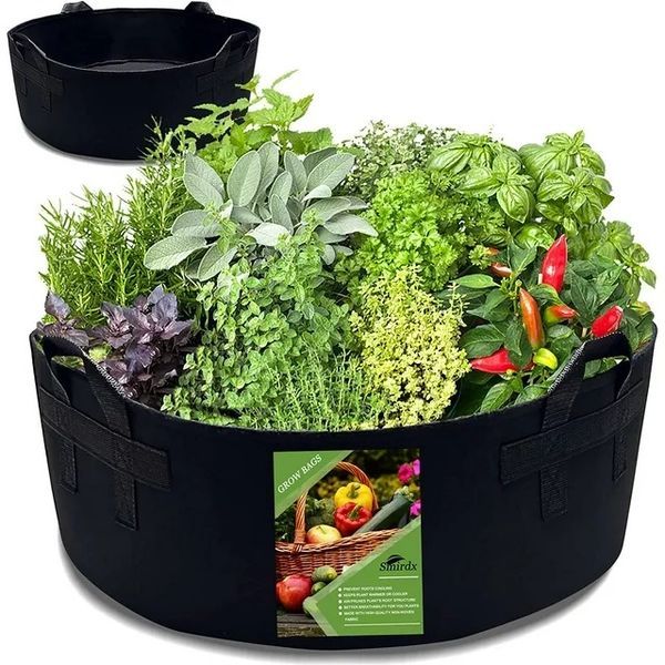 Planting Bag/Grow Bag Fabric Pots Nursery Bags with Handles Plant Seeding Bags Container - 5 Gallon Capacity