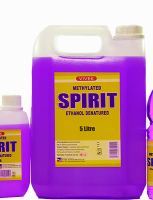 Vivek Methylated Spirit 5L | Multi-Purpose Cleaning Solvent