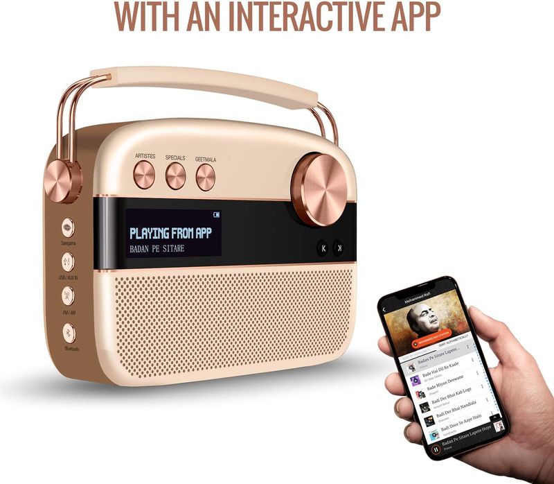 Saregama Carvaan Rose Gold | 5000 Hindi Songs, Harman Kardon Sound