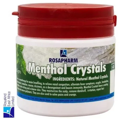 Rosapharm Menthol Crystals 125g | Bulk Relief for Colds & Congestion