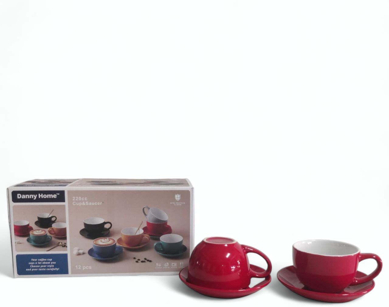 Danny home Tea sets 220ml 6pc set cup and saucer #STB27-1