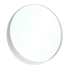 Wall Hang Mirror – Hook With white leather binding 60x60cm