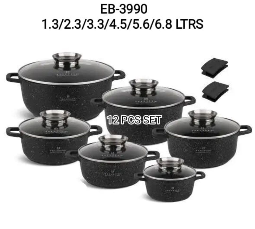 Edenberg EB-3990 12pcs non stick cooking pots