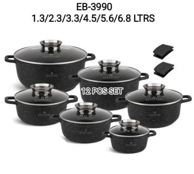 Edenberg EB-3990 12pcs non stick cooking pots