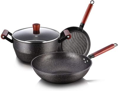 Damanni Non-Stick Cookware Set (3pcs) | Sizes: 26cm, 26cm, 30cm