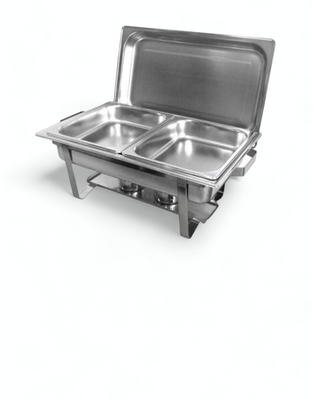 Stainless steel chafing dish for catering 2 compartments 9L food warmer-god gift