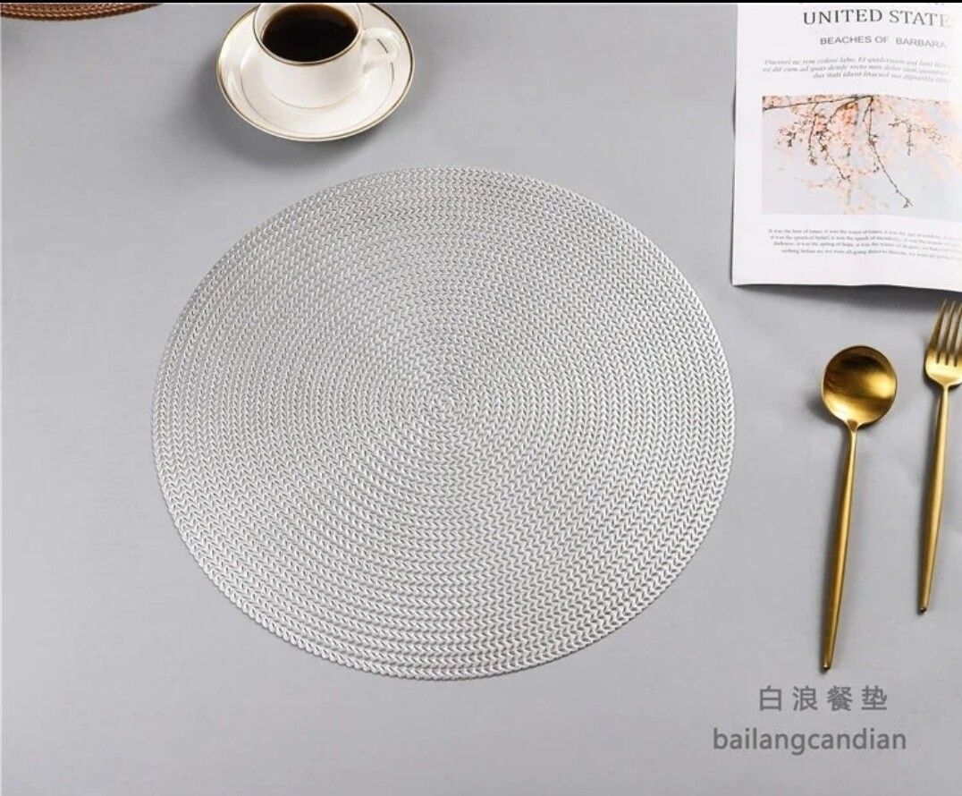 PVC round table mat per piece