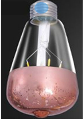 Vintage LED Filament Bulb (4W, E27 Base) - Warm White with Red/Copper Top