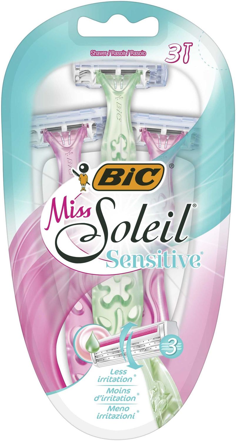 BIC Miss Soleil Sensitive Women&#39;s Disposable Razors pack of3
