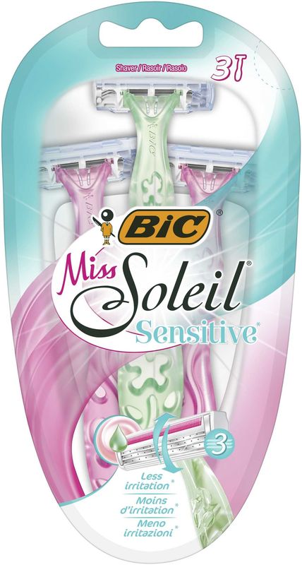 BIC Miss Soleil Sensitive Women's Disposable Razors pack of3