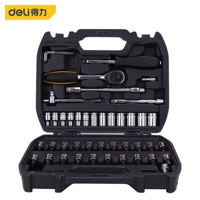 Deli-EDL1046 46-Piece Socket Wrench Set (Black)