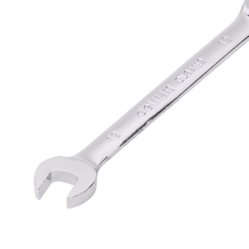 Deli DL34114 Dual-Head Ratchet Wrench (Plum Blossom &amp; Open Wrench)