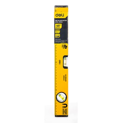 Deli EDL290400 Spirit Level (400mm, Yellow)