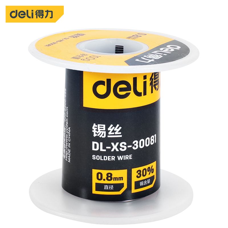 Deli DL-XS-30081 Lead-Free Solder Wire (0.8mm, 100g)