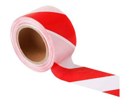 Knicker Caution Tape - Red/White, 5cm x 250m  Safety Barrier 911001