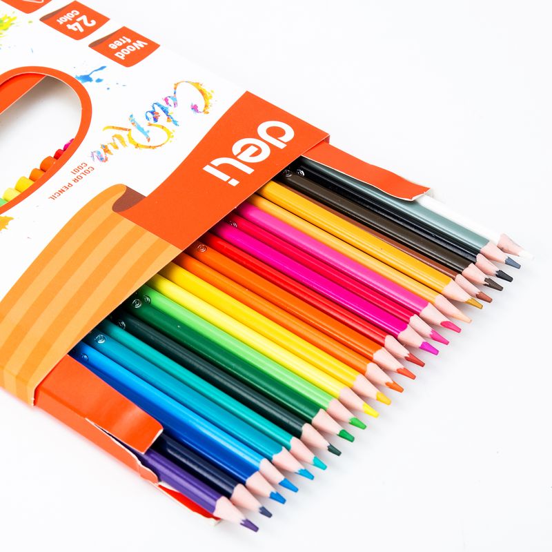 DELI C00120 COLORUN FULL-SIZE COLOR PENCILS - 24 COLOURS