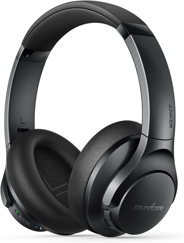 Soundcore by Anker Life Q20+ Active Noise Cancelling Headphones, 40H Playtime, Hi-Res Audio, App, Connect to 2 Devices, Memory Foam Earcups, Bluetooth Headphones