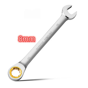 Deli DL34108 Dual-purpose wrench plum blossom open ratchet dual-head dual-purpose matte 90 teeth quick auto repair