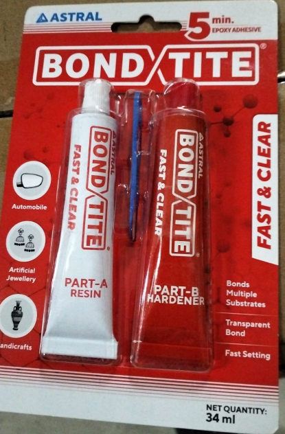 BondTite Fast &amp; Clear 5-Minute Epoxy Glue - Instant Bonding &amp; Crystal Clarity (34ml)