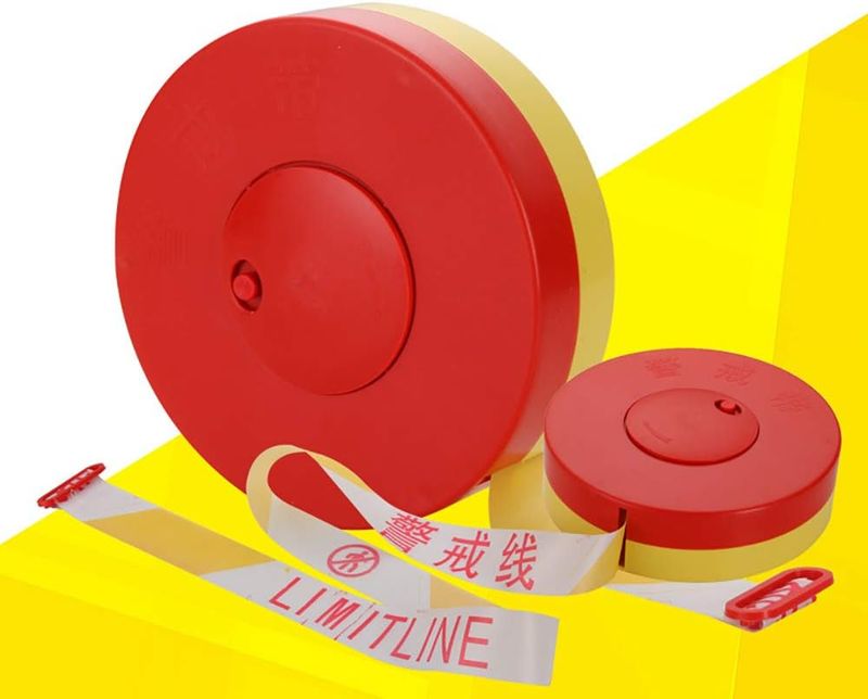 Retractable Security Tape Warning Barrier (Red/White, 100m) model LIMITLINE-100M