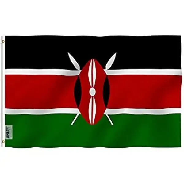 Kenya Flag - Display Your National Pride (48" x 72", 100D Polyester)