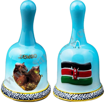 Kenya Elephant Dinner Bell - Add a Touch of Safari Charm (size 5.6x5.6x10.1cm) W123289