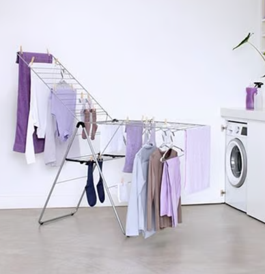 Brabantia HangOn Drying Rack - Spacious Drying, Folds Flat for Storage (25m)