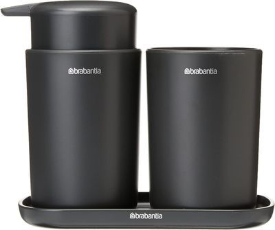 BRABANTIA Renew Bathroom Accessory Set of 3 – Dark Grey