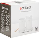 Brabantia ReNew Bathroom Set (3-Piece) - White &amp; Modern