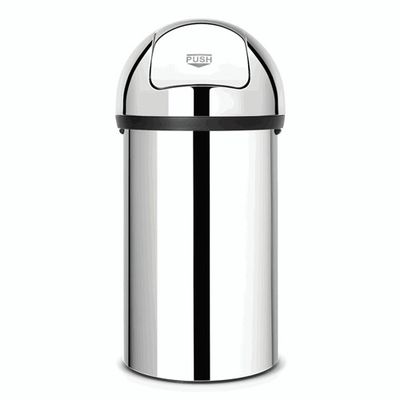 BRABANTIA Push Bin, 60L – Brilliant Steel