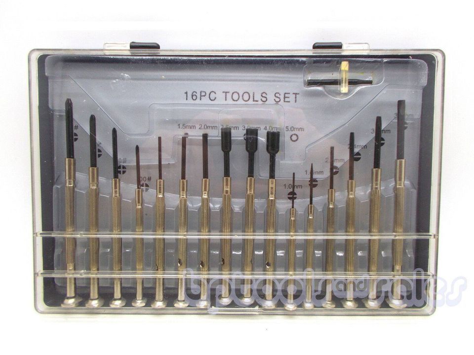 16pc Small Mini Precision Screwdriver Set for Watch Jewelry Electronic Repair 433268
