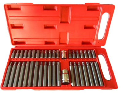 40-Piece Screwdriver Bit Set with 2 Fixed Bits - Multi-Purpose Repair Tool Kit 12136 (A39801)