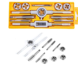 TAPDIE12PC Tap &amp; Die Set - 12 Piece Set for Threading GI Pipes (1/2 Inch to 1.25 Inch)