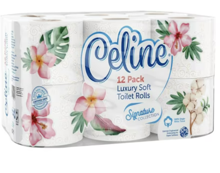 Celine Signature Toilet Tissue Roll 12 Pack