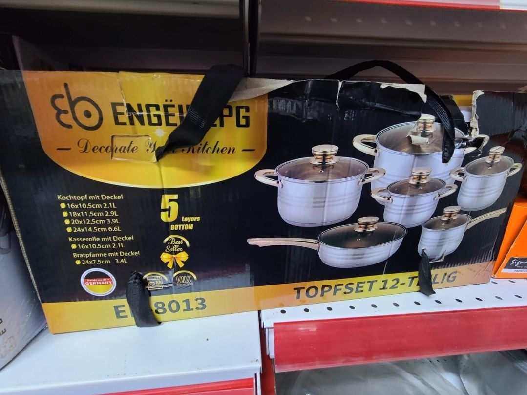 Eb-8013 12pcs cookware set stainless steel [engenberg]