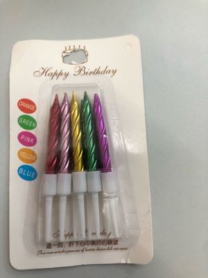 Birthday Candles Mixed Colors 10pcs