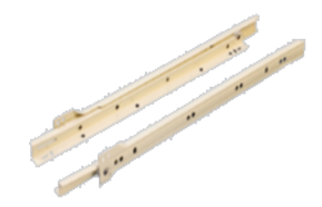 EBCO BMDS50 Ivory Bottom Mounting Drawer Slides (500mm) - Effortless Glide for Deep Drawers (20kg Load)