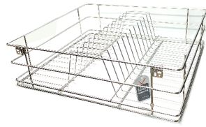 EBCO RA-BCCS1-19-20-6-PL Right Angle Plate Kitchen Basket For Undermount Slide - SS304