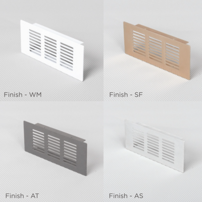 EBCO ASGS-22 Aluminium Shutter Grill (Anodized Silver) - 62x225mm - Enhance Ventilation &amp; Style in Cabinets