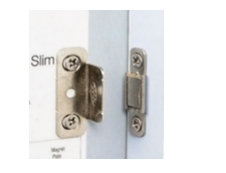 EBCO MC-US2 Ultra-Slim Magnetic Catch with Screws (Nickel Plated) - Secure Closure for Cabinets &amp; Drawers (14mm Width)
