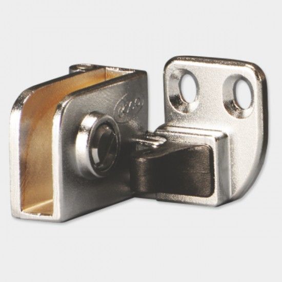EBCO HGI1 Glass Hinge (Inset, Chrome Plated) - Sleek &amp; Functional Hinge for Glass Shutters (Up to 800x350mm)