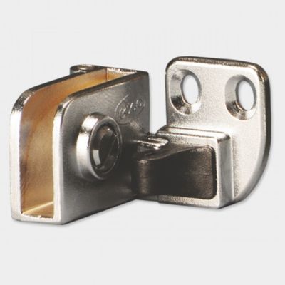 EBCO HGI1 Glass Hinge (Inset, Chrome Plated) - Sleek &amp; Functional Hinge for Glass Shutters (Up to 800x350mm)